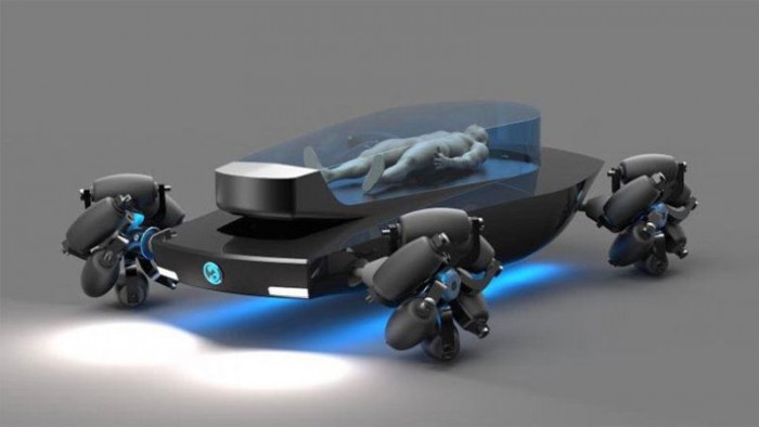 Önjáró, üzemanyagcellás, zenélő halottaskocsi