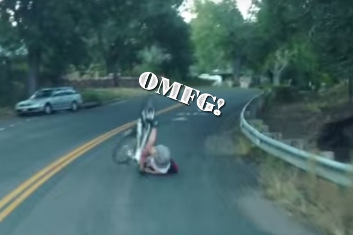 Ilyen egy nyaktörő bukta biciklivel