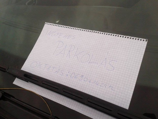 Ingyen parkolás oktatás: 06 90...
