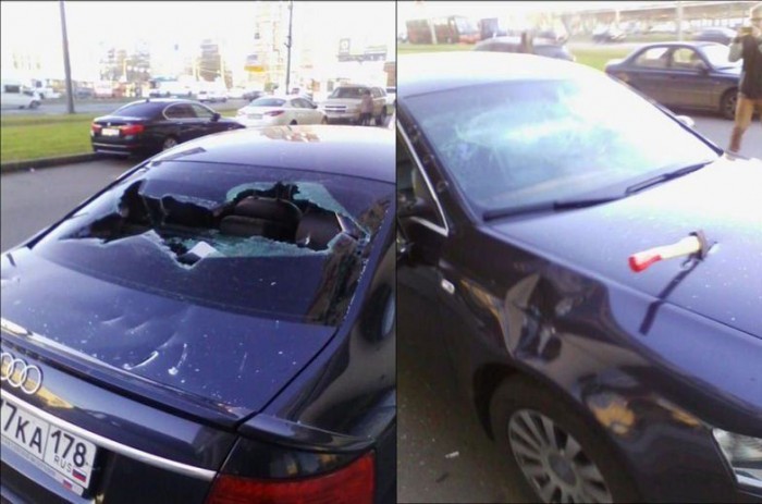 Orosz üzenet – baltát vágtak a Toyotába 8