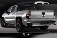 Chevrolet Silverado  Red Line - sportos grafika, egyedi szívórendszer és kipufogó, Brembo első fékek, 22 colos keréktárcsák, piros vonószemek, fekete kipufogóvég, oldalsó fellépő, platótoldás, rakományrögzítő szemek és sínek, Thule rögzítőrendszer, platóbélés.