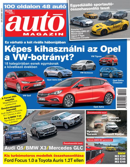 Mit mutatott a Corvette, a GT-R, a 911 Turbo, az AMG GTs és az 550 lóerős Jaguar az exkluzív teszten? Mérései adatok és részletek az Autó Magazin nemrég megjelent novemberi számában