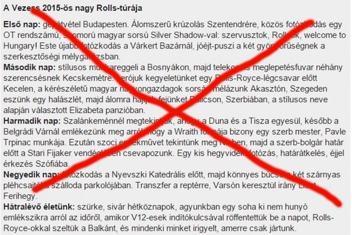 Na a betervezett programot így húzta keresztül egy hiányzó pecsét.