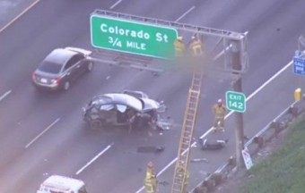 Szörnyű halál: táblának repült az amerikai autós