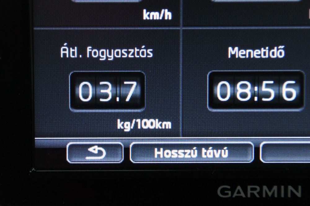 3,7 kg/ 100 km - baráti átlagfogyasztás