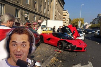 Palik Laci így közvetíti a hétvégi Ferrari-balesetet