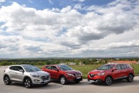 Teszt: Hyundai Tucson 1,6 T-GDi-Nissan Qashqai 1,2 DIG-T-Renault Kadjar 1,2 TCe 98