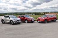 Teszt: Hyundai Tucson 1,6 T-GDi-Nissan Qashqai 1,2 DIG-T-Renault Kadjar 1,2 TCe 188