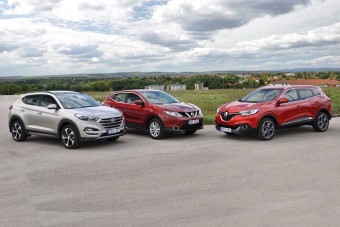 Teszt: Hyundai Tucson 1,6 T-GDi-Nissan Qashqai 1,2 DIG-T-Renault Kadjar 1,2 TCe