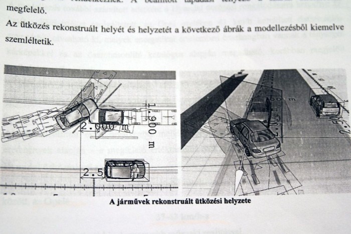 Részlet szakértői vizsgálatból egy másik balesetnél