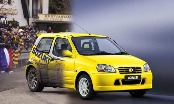Szuper-1600-as raliautó készült az Ignis Sportból, a 2003-tól gyártott utcai modell fizimiskájával