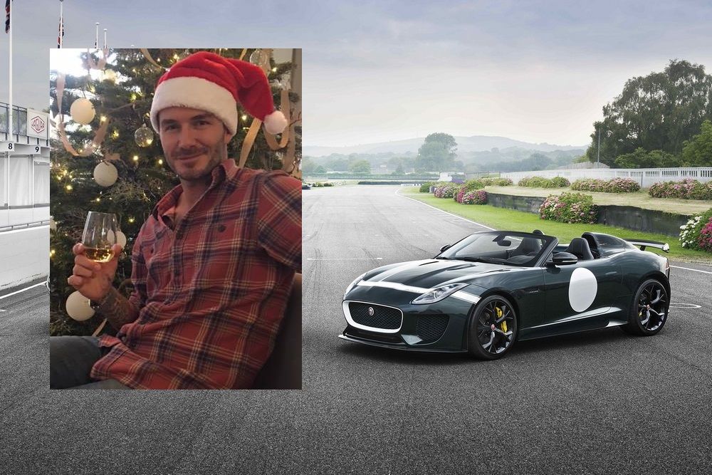 David Beckham karácsonyra egy nyitott brit szupersportautóval lepte meg magát - egy F-Type Project 7-tel