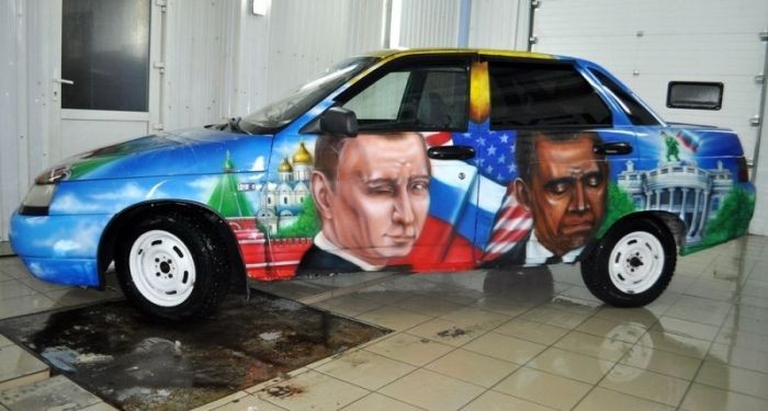 Bánatos Obama és kacsintó Putyin egy őrült Ladán 15