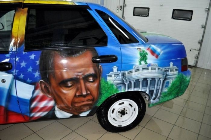 Bánatos Obama és kacsintó Putyin egy őrült Ladán 13