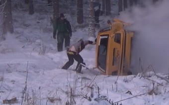 Öt perc brutális finn ralis zúzás a hóban