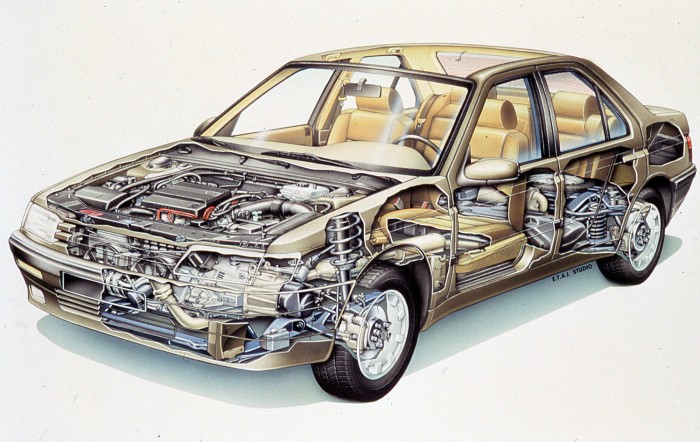 Peugeot 605 SV, 3 literes motorral. Igazán szép rajz.