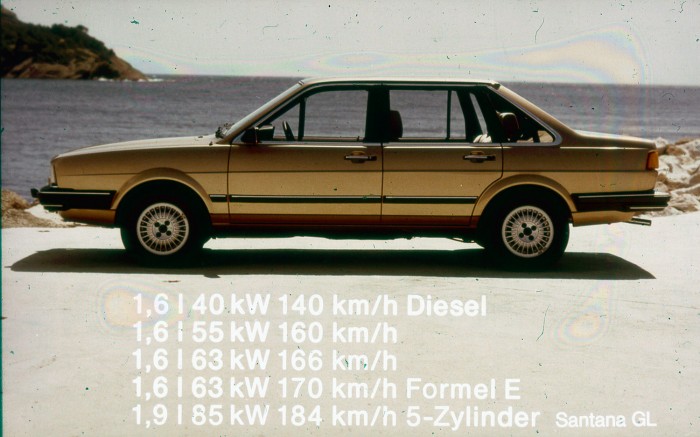 Régen minden jobb volt? 1 Volkswagen Santana, komoly motorválasztékkal, ma már röhejesnek mondható teljesítménnyel