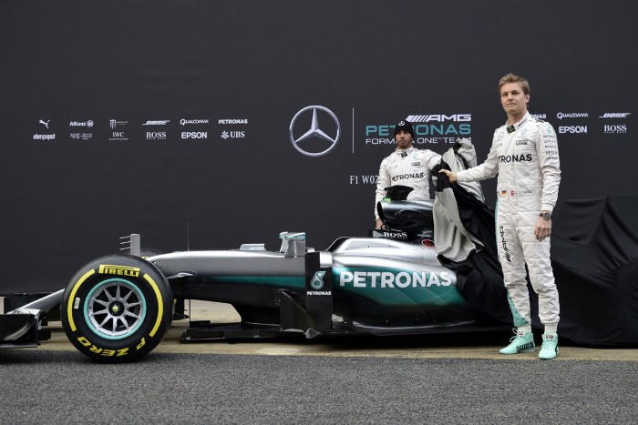 Mercedes W07, Hamilton, Rosberg