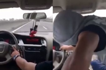 Közveszélyes trükkel szórakozott egy román audis