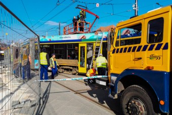 Kisiklott egy Combino a Széll Kálmán téren