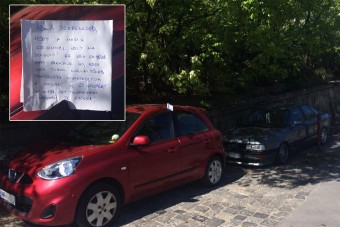 Cetlivel üzent egy dühös autós a másiknak