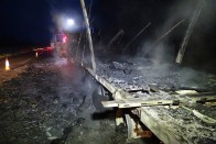Porrá égett egy kamion az M5-ösön – fotók 2
