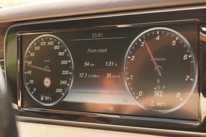 A 4,7 literes S500 fogyasztása