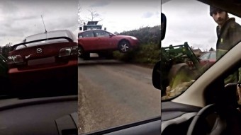 Traktorral tették helyre a tilosba parkoló autóst