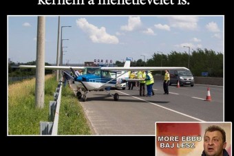A Facebook rárepült az M1-M7-esen landolt gépre