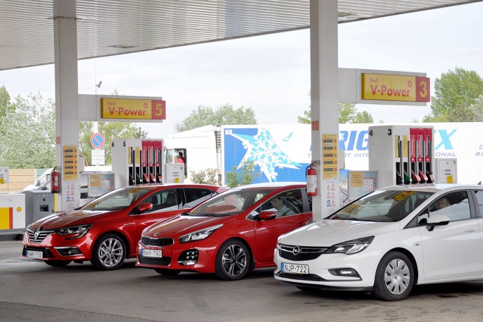 7,2 litert fogyasztott a Renault, 7,9-et a Kia, 6,4-et az Opel turbómotorja