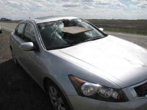 Amikor a szélvédőn beszáll egy furnérlap, az pusztít, amit ér