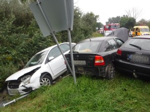 Képeken a siófoki négyes karambol