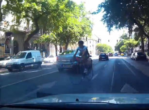 Videó bizonyítja: tahó bringásból bőven akad Budapesten
