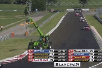 Egyszer csak megjelent egy daru a Hungaroringen