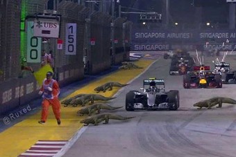 F1: Így röhög a net a pályán rohanó sportbírón