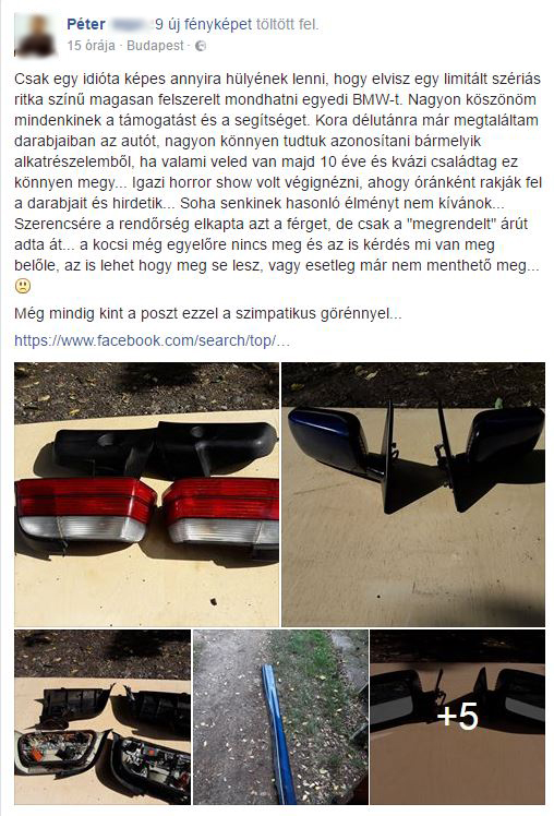 Facebookon árulták Peti ellopott BMW-jét, azonnal felismerte 2 | Vezess peti 2