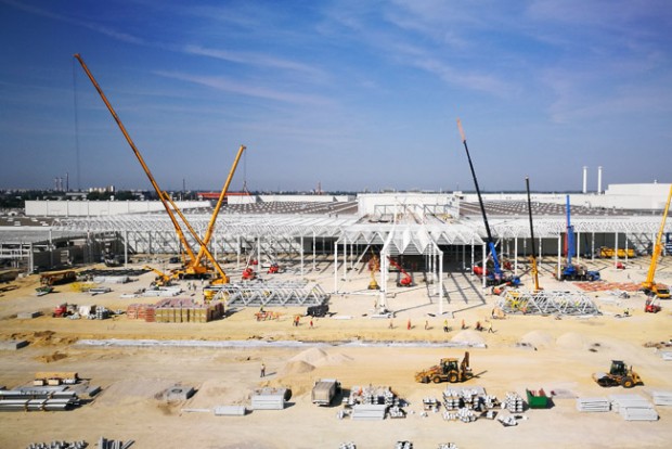 Így épül az Audi új győri gyára