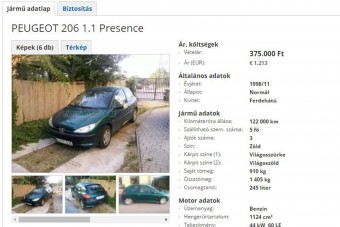 Anorexiás Peugeot eladó, mert apám megmondta