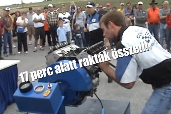 17 perc alatt raktak össze egy komplett V8-as motort