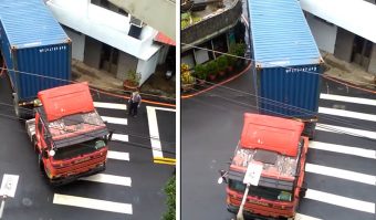 Ilyen, amikor egy kamion behúzza a hasát