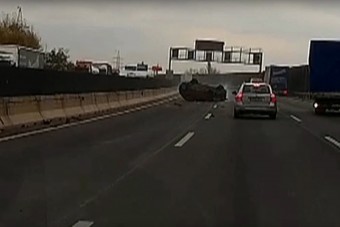 Videón az M0-áson történt súlyos baleset