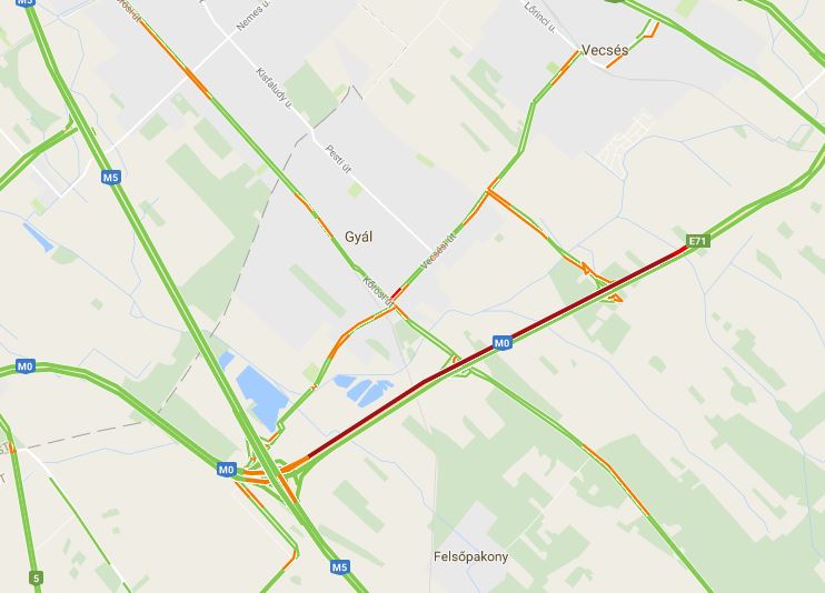 Tömegbaleset az M0-áson, óriási a dugó 1 | Vezess m0