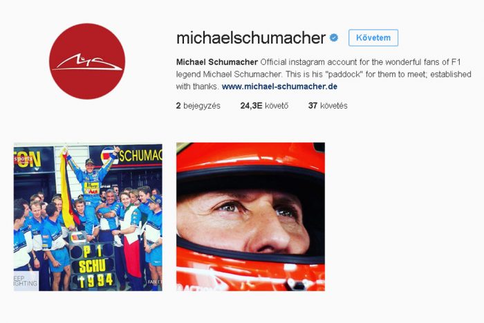 F1: Michael Schumacher megjelent az Instagramon 1 | Vezess schumacher_instagram