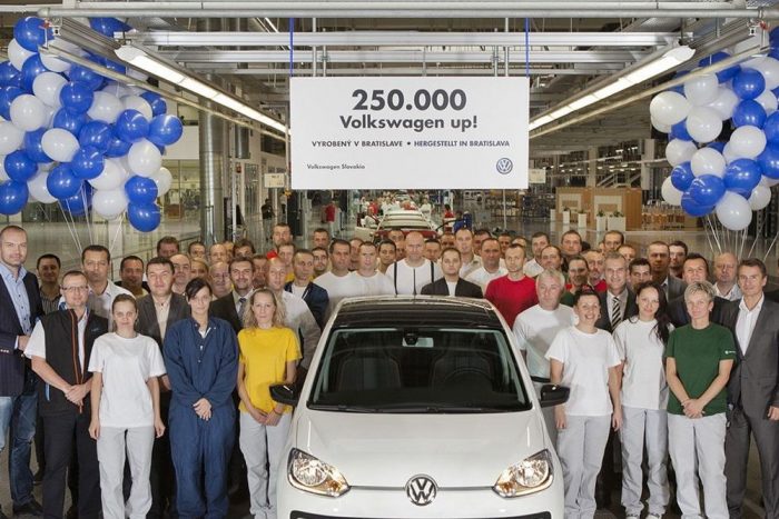 Harmincezer embert bocsát el a Volkswagen 2 Amikor még volt ok az ünneplésre: a negyedmilliomodik UP-nak örülnek a pozsonyi gyár dolgozói