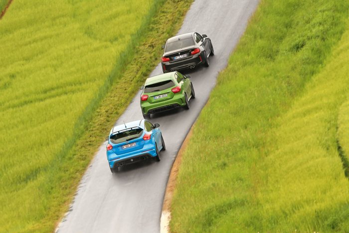 Ford egy BMW és egy Mercedes ellen 9 A nagysebességű kikerülést (kettős sávváltást) az M2 teljesíti a legnagyobb tempóval