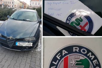 Meglepő cetlit kapott szélvédőjére egy Alfa Romeo-tulaj