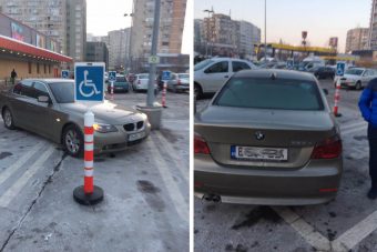 Egy bukaresti BMW-s a bunkó parkolás új királya