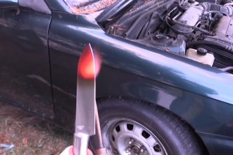 Fájdalmas, amit a forró kés művel az autóval