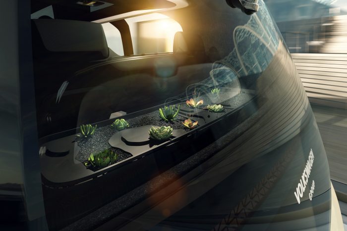 Volkswagen Sedric: szabadság gombnyomásra 7 | Vezess SEDRIC ? Luftreinigende Pflanzen unterstützen die Wirkung von üppig dimensionierten Bambuskohle-Luftfiltern.