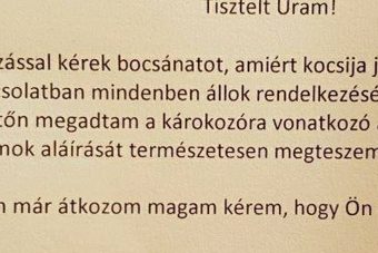 Az év jó fej üzente egy magyar szélvédőn